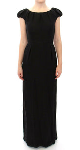 Dolce & Gabbana Black Silk Shortsleeve Gown Maxi IT Dress -   -  Dolce & Gabbana.